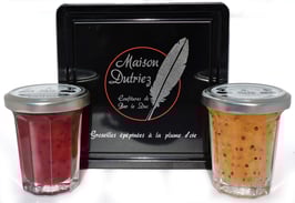 Confiture de groseilles rouges et blanches épépinées à la plume d'oie