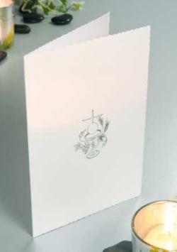 10 menus gris irisé Communion