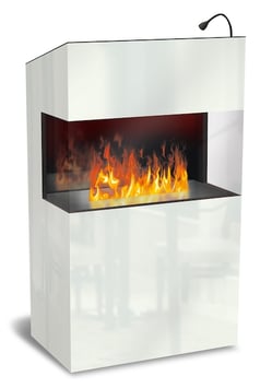 The Flame - Effektfeuer - Empfangstisch Welcome - weiss