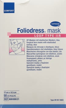 Spuckschutzmaske FOLIODRESS Loop Typ IIR 50 Stk