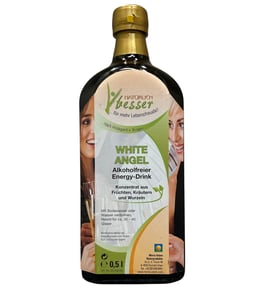 White Angel Energy Drink ohne Alkohol Maria Adam