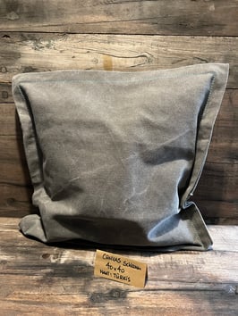 ELBBUDEN´s ELBKISS`N ANGEBOT  : Kissenhülle in Canvas schlamm   mit 3 D Nähten