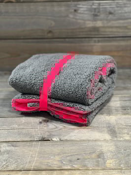 ELBdeek SOFT in TEDDY GRAU mit NEO PINK