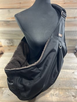 ELBBUDEN´s ELBschlepper in Teflon Schwatt mit Teddyboucle in Dkl Braun GR S