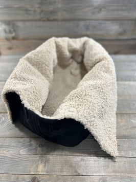 ELBBUDEN´s Klettfutter für die DOGGy BAG in Möbelteddy *BEACH* in Gr L