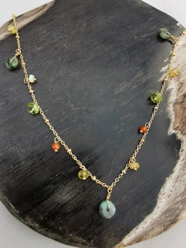 Collier ALAWA Cornaline doré