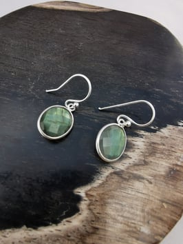 Boucles d'oreilles JEANNE Labradorite et argent