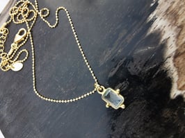 Pendentif CESAREE Quartz rose doré