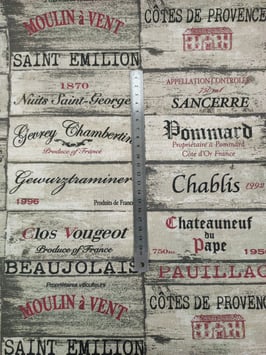 Etiquettes de vin enduit