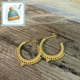 OHRSTECKER-CREOLEN "Jaipur Dreams" vergoldet