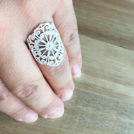 Fingerring 925-Sterlingsilber "Oriental" gross