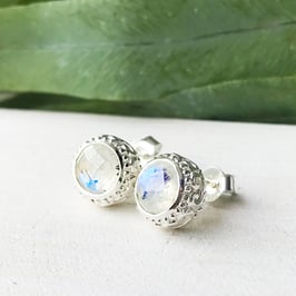 Ohrstecker Silber mit Mondstein