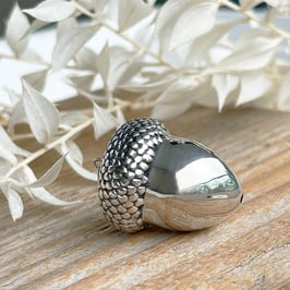 Eichelnuss gross Silber