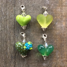 Herzli-Charms grüne Serie