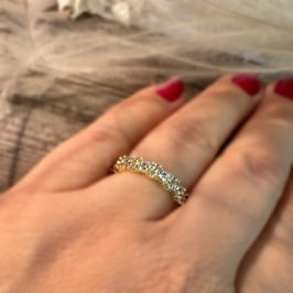 FINGERRING "Twinkle Circle" vergoldet