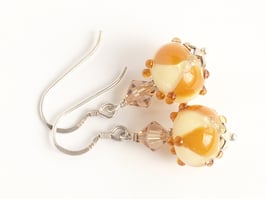 Ohrhänger Arlecchino in Bernsteintönen