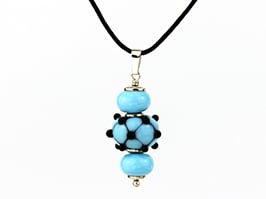 Anhänger Venezia himmelblau und schwarz