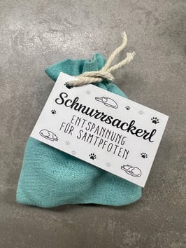Schnurrsackerl BLAU mit Baldrian