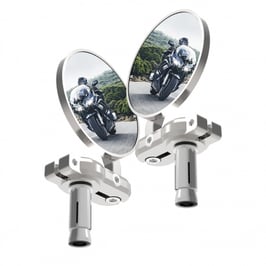 Oxford Silver Bar End Mirror OX578