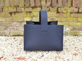 Kaminholzkorb - Filzkorb-  blau (5026-1H)