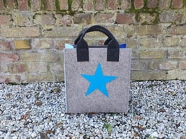 Aktentasche aus Filz grau bunt (K4002-H8002-S5029+5027)- Stern 5030 2H