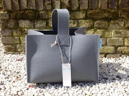 Kaminholzkorb- Filzkorb grau 7002-(1H)