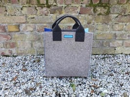 Aktentasche aus Filz grau bunt (K4002-H8002-S5029+5027)2H