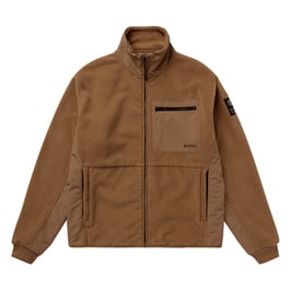 Mystic DTS Fleece Zip Thru Sweat Slate Brown