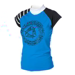 Mystic Maori Rash Vest Capsleeves Women Blue S
