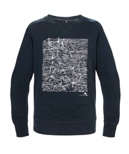 SWLK Men Sweat Big Waves in Midnight Navy