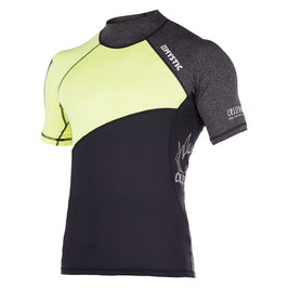 Mystic Crossfire Rash Vest S/S Lime in S