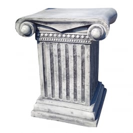 Stein Deko Säule eckig 39cm Formbeton bearbeitet - winterfest