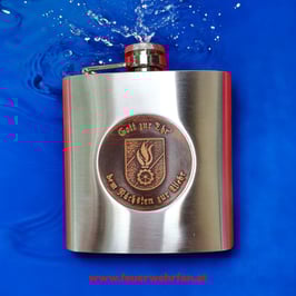 Feuerwehrflachmann Gott zur Ehr, dem nächsten zur Wehr