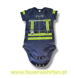Babybody mit Feuerwehr-Print
