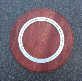 XXL Servierbrett aus Weinfass-Deckel mit Drehteller
