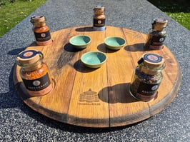 XXL Gewürz-Bar aus Weinfass-Deckel