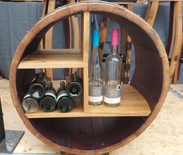 Weinregal aus Eichen-Barriquefass