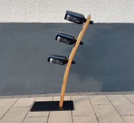 Designer Weinregal aus Barriquefass-Daube