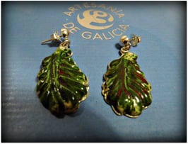 Pendientes hoja de roble III