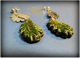 Pendientes hoja de roble II