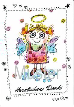 Dankes Karten Grösse A5