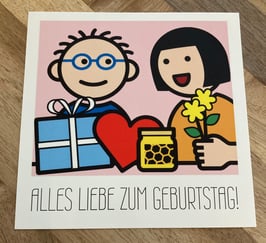 Geburtstagskarte quadratisch