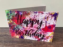 Happy Birthday Klapp Karte Grösse A6