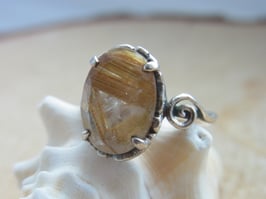 ANGEL HAIR Ring Rutilquarz Silber