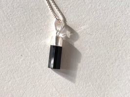 Kette schwarzer Turmalin Silber