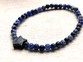 Armband Sodalith Dumortierit Stern