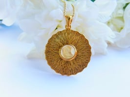 GOLDEN SUN Kette Sonne Citrin gold