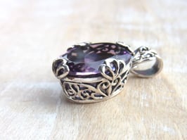 Anhänger Amethyst Silber Handarbeit Nepal