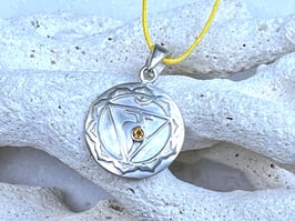 MANIPURA Kette Solarplexus Chakra Citrin Silber