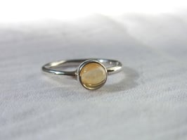 Citrin Ring Silber